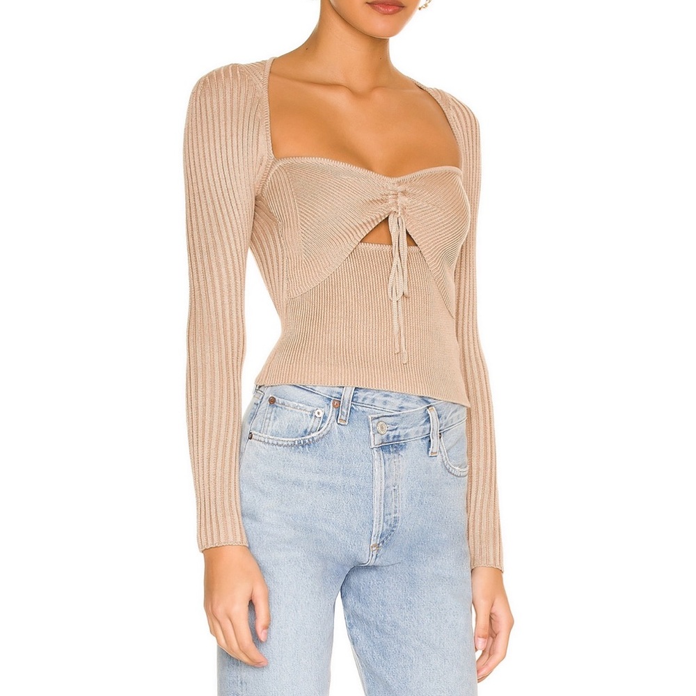 Cut out knitted sweater